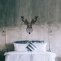 Wallity Deer Metal Decor 2 Negro